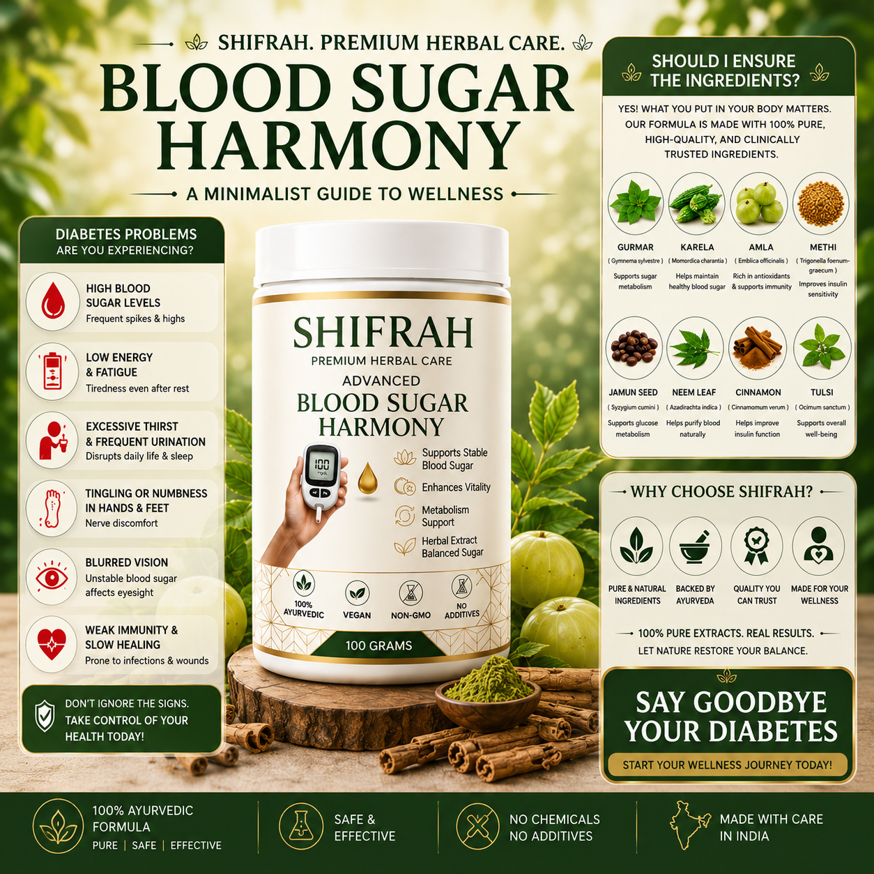 SHIFRAH DIABETES BLOOD SUGAR POWDER 60DAYS CHALLENGE