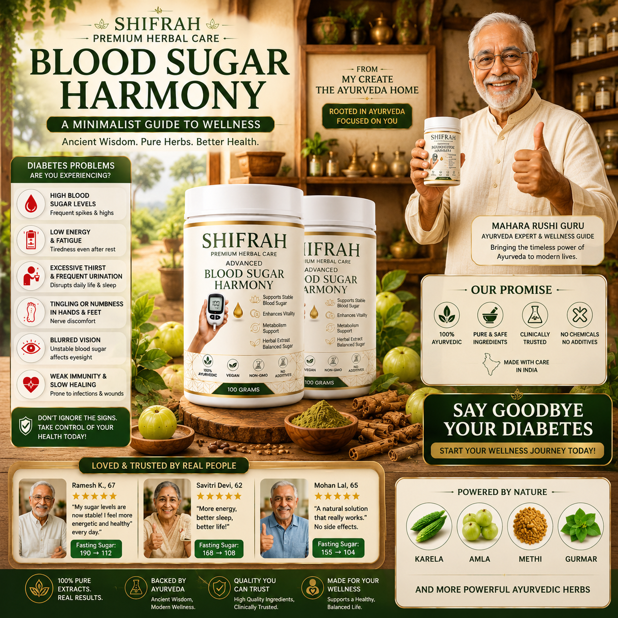 SHIFRAH DIABETES BLOOD SUGAR POWDER 60DAYS CHALLENGE