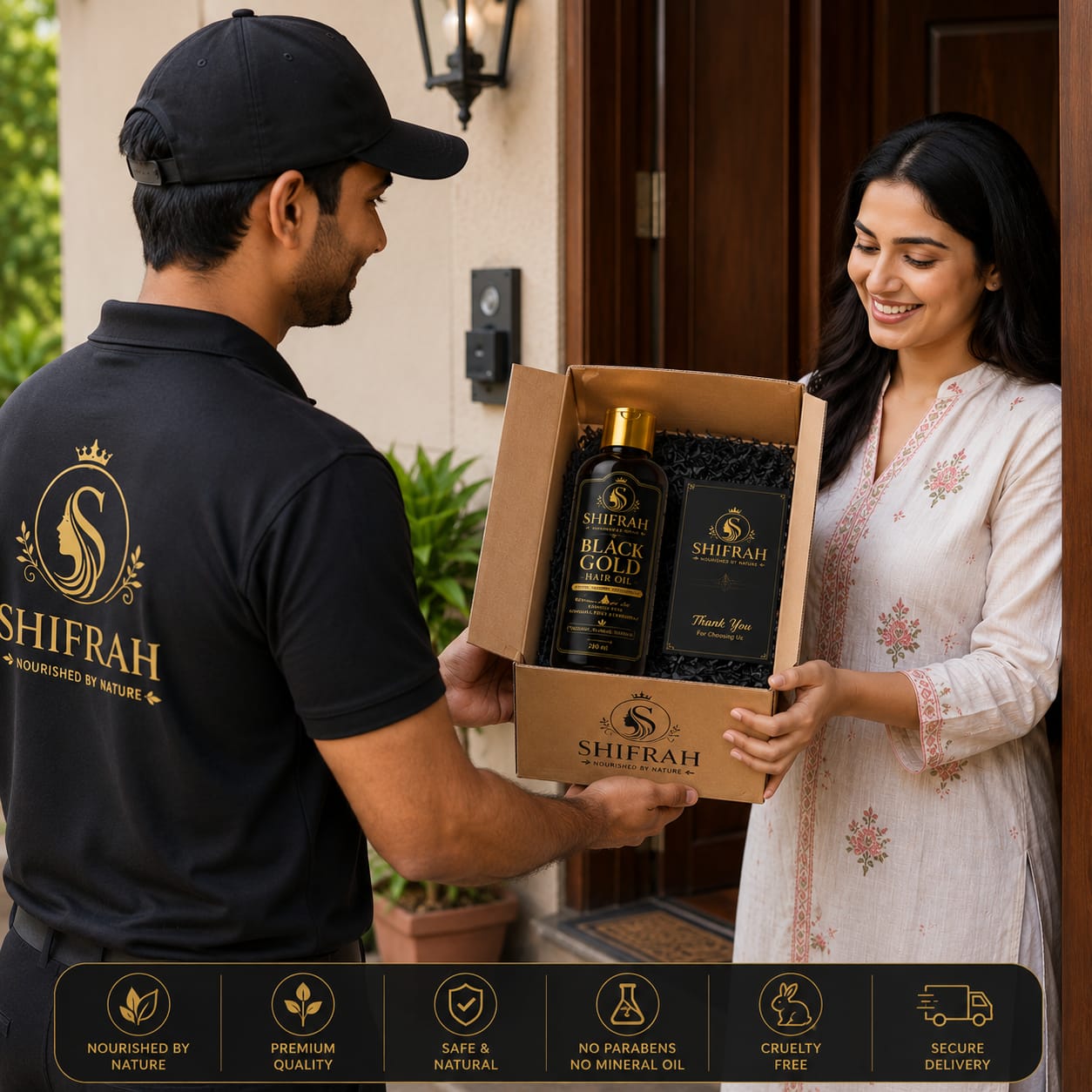 SHIFRAH Black Gold Hair Oil- Ayurveda Oil 60day challenging