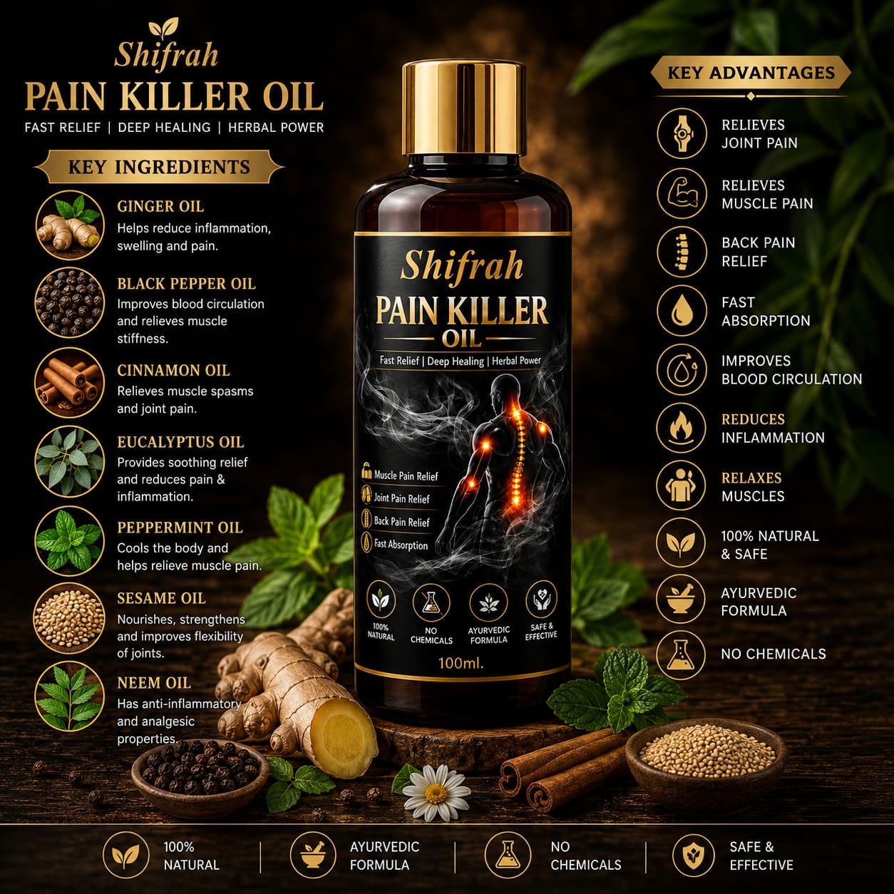 Shifrah Herbal Pain Killer Oil