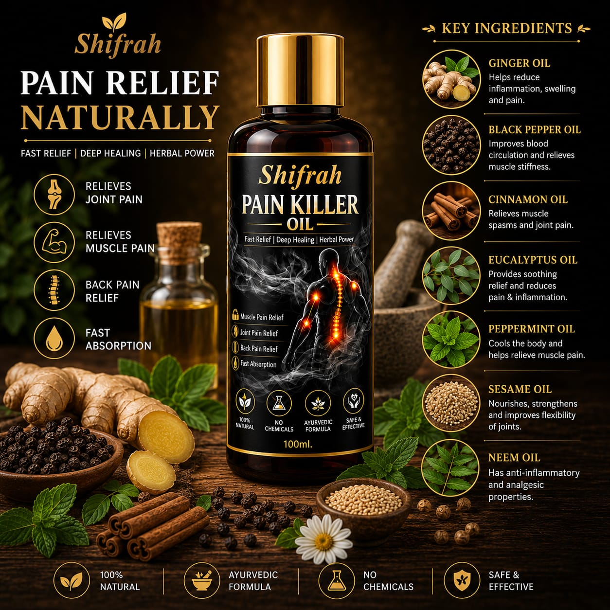 Shifrah Herbal Pain Killer Oil